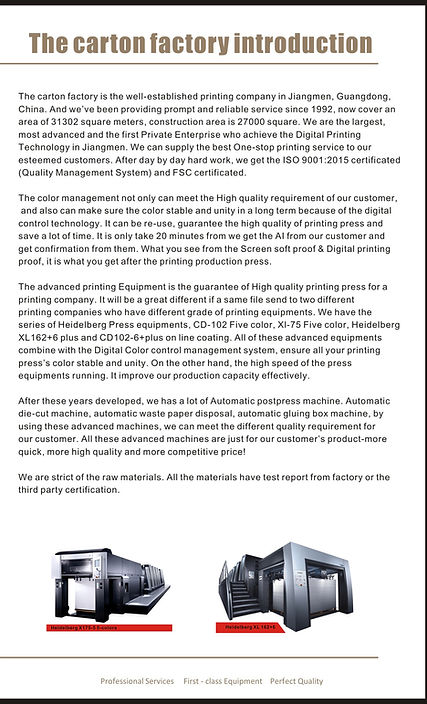 CARTON FACTORY INTRODUCTION